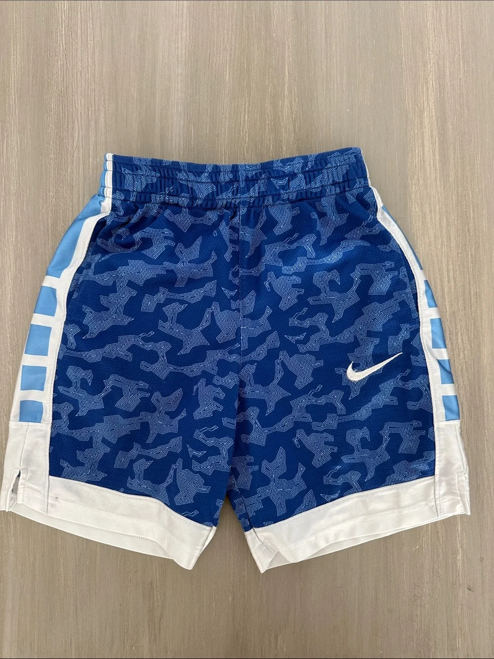 Nike Blue White Boys Athletic Shorts